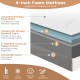 4 Inch Tri-fold Cool Gel Memory Foam Mattress